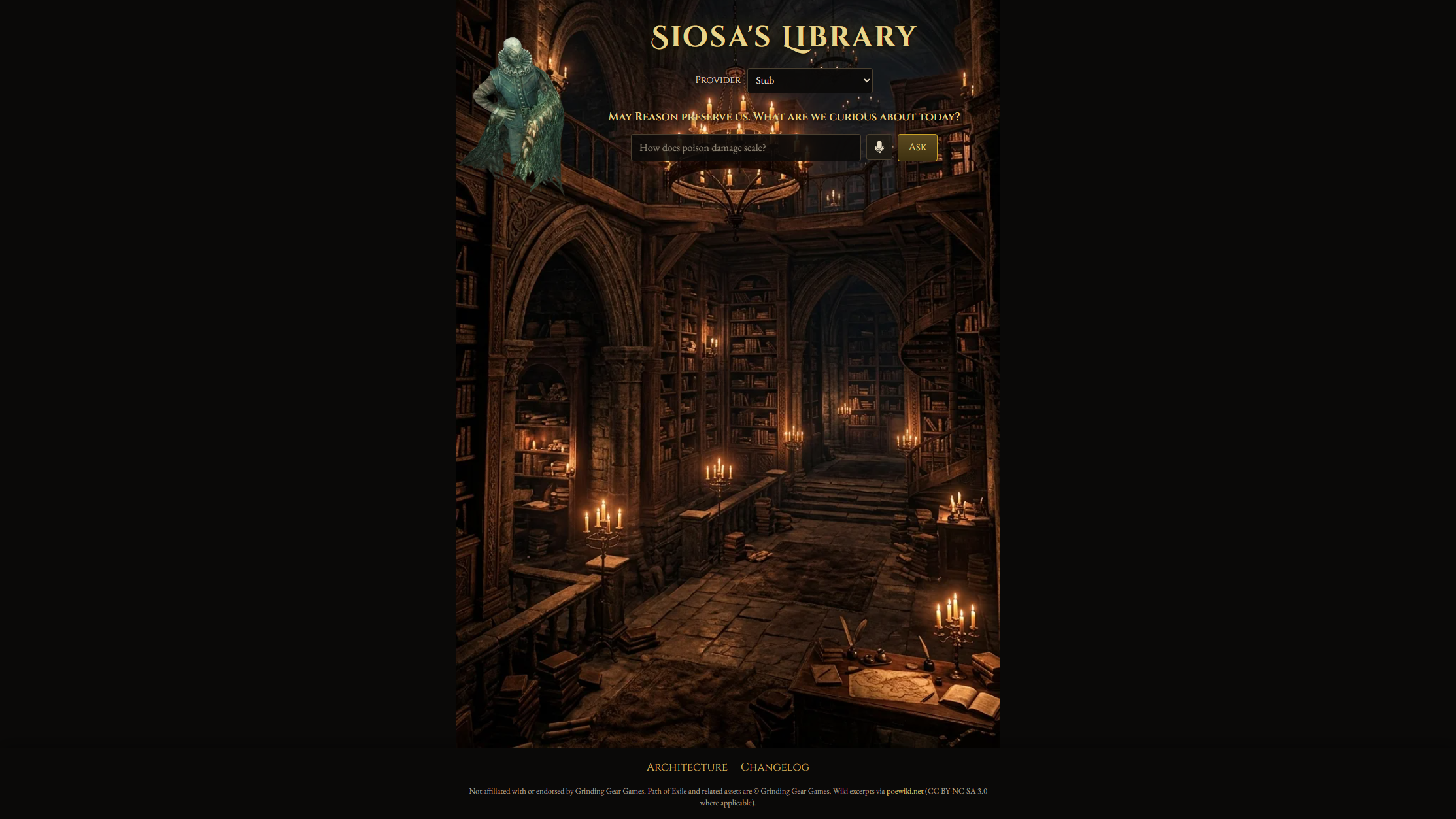 Screenshot of Siosa's Library